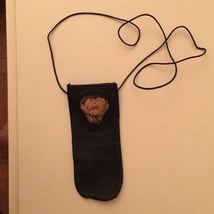 Handmade leather eyeglass holder